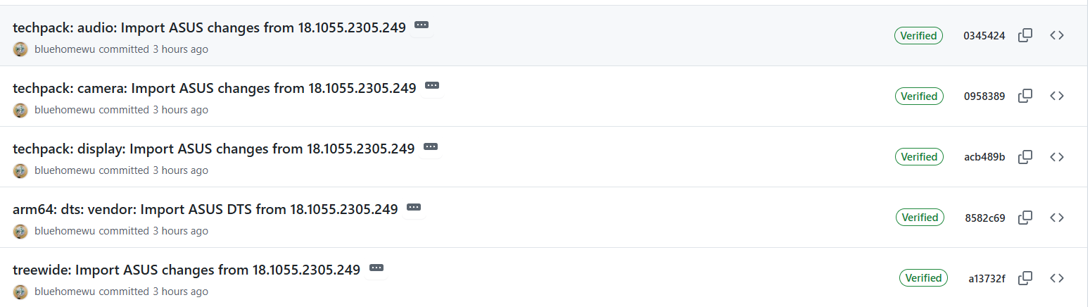 匯入 ASUS DTS 與 techpack 改動的 commits